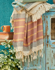 Moroccan throw with tassels