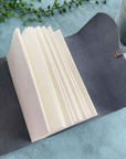 Hand made leather wrap notebook - Tan
