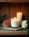 LOVE pure essential oil candle - opens the heart and promotes compassion - Amanda Heath Art