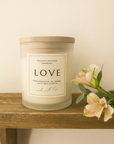 LOVE pure essential oil candle - opens the heart and promotes compassion
