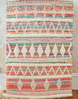 Multi colour wool and recycled threads rug