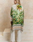 Tropical Palm Print Kimono