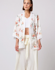 White Floral Kimono