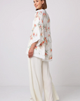 White Floral Kimono