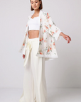 White Floral Kimono