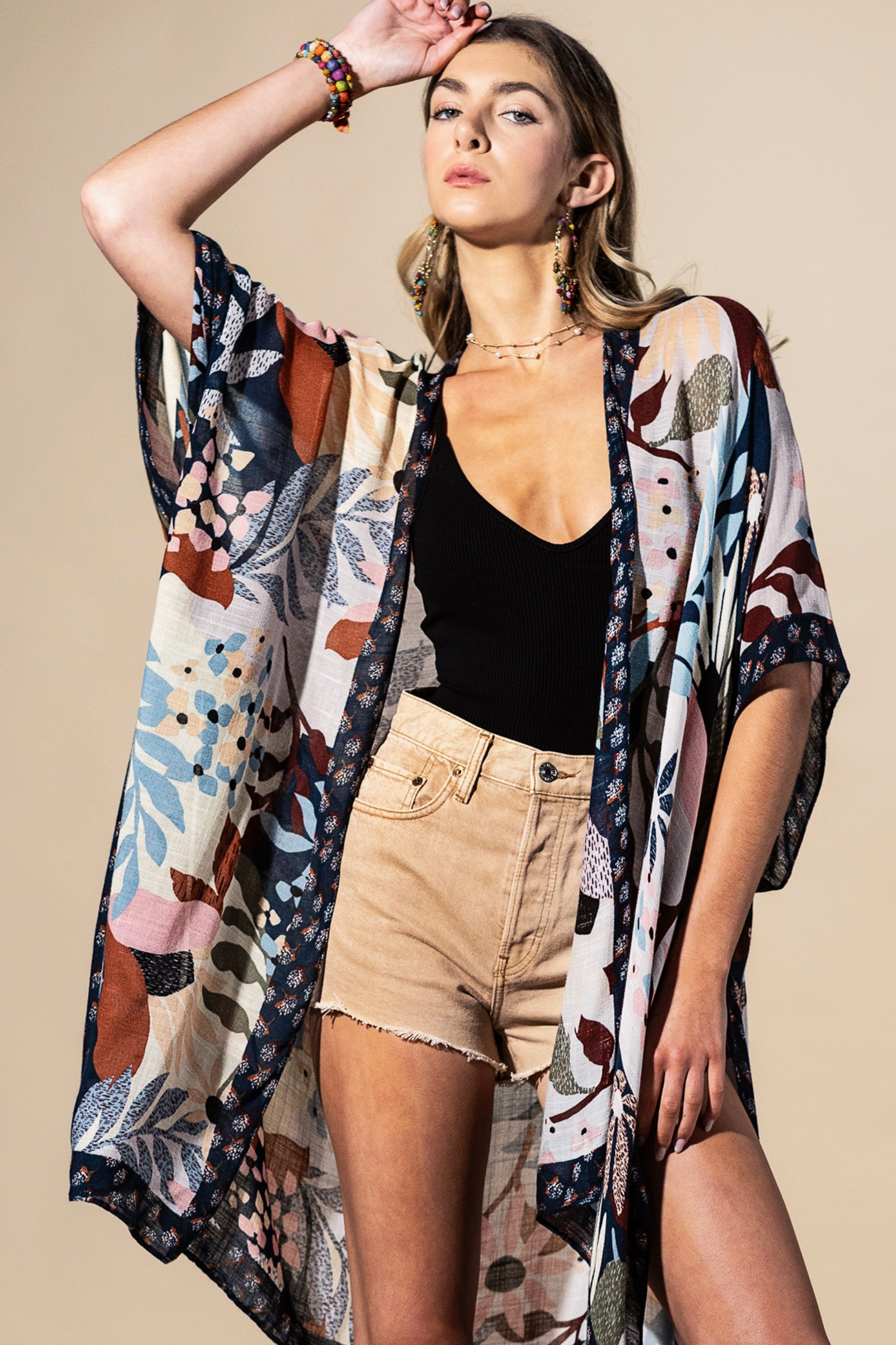 Botanical Print Kimono
