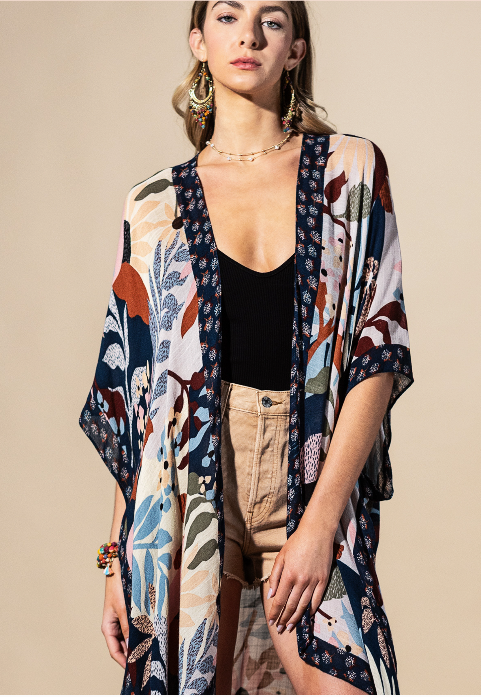 Botanical Print Kimono