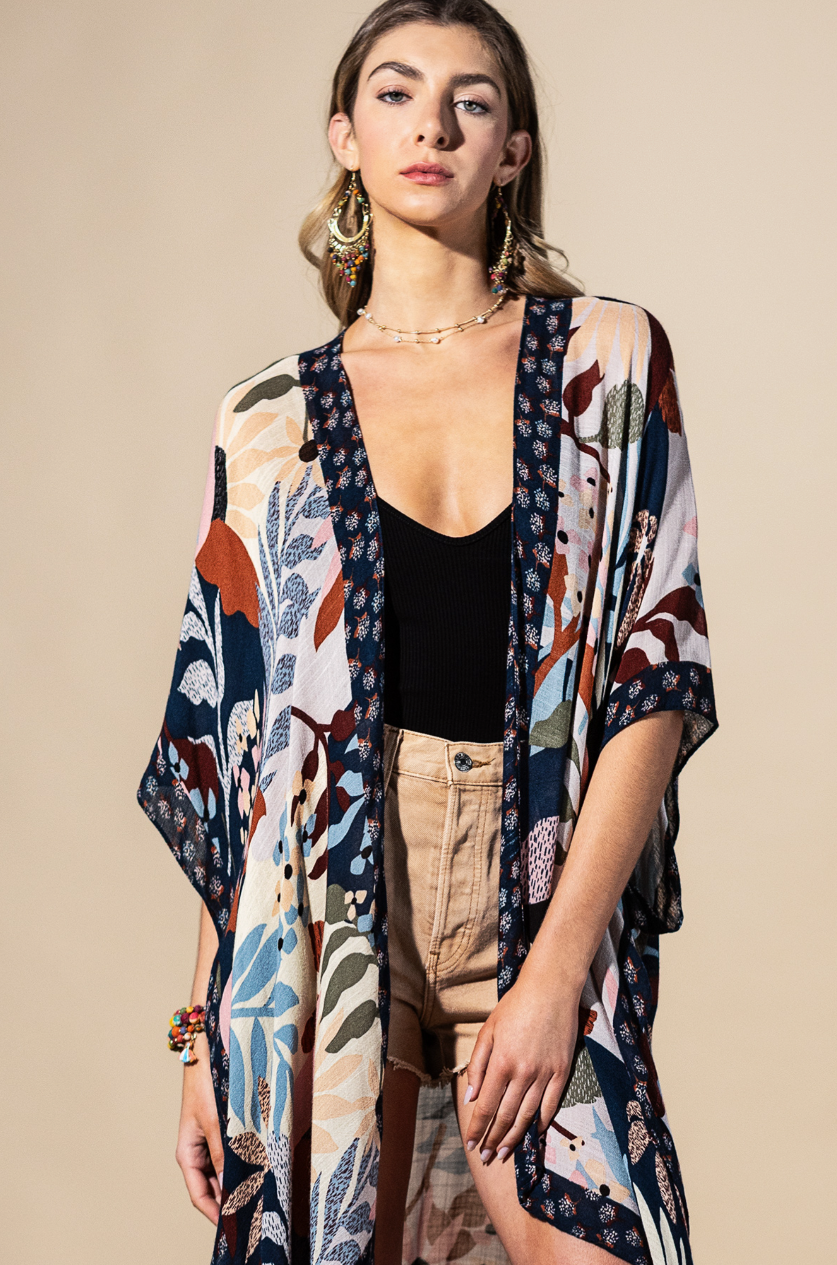 Botanical Print Kimono