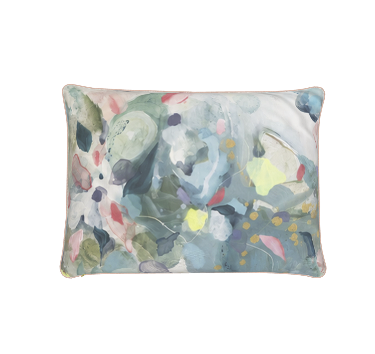 Teal and Pink Cushion - Oblong