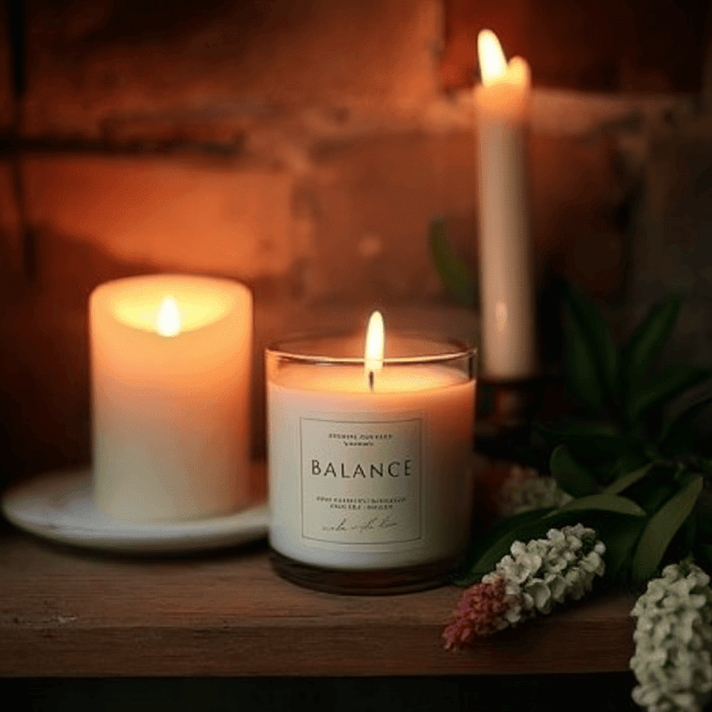 BALANCE pure essential oil candle - for hormonal balance - Amanda Heath Art
