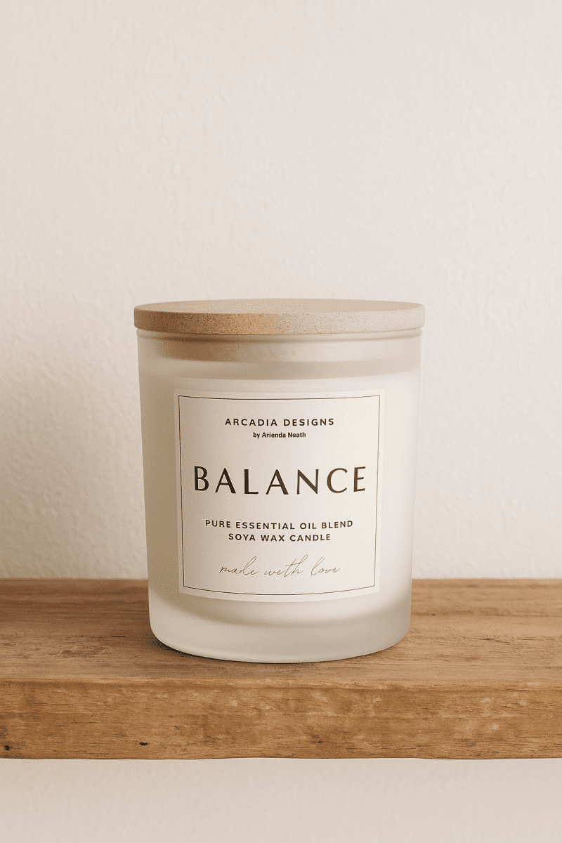 BALANCE pure essential oil candle - for hormonal balance - Amanda Heath Art
