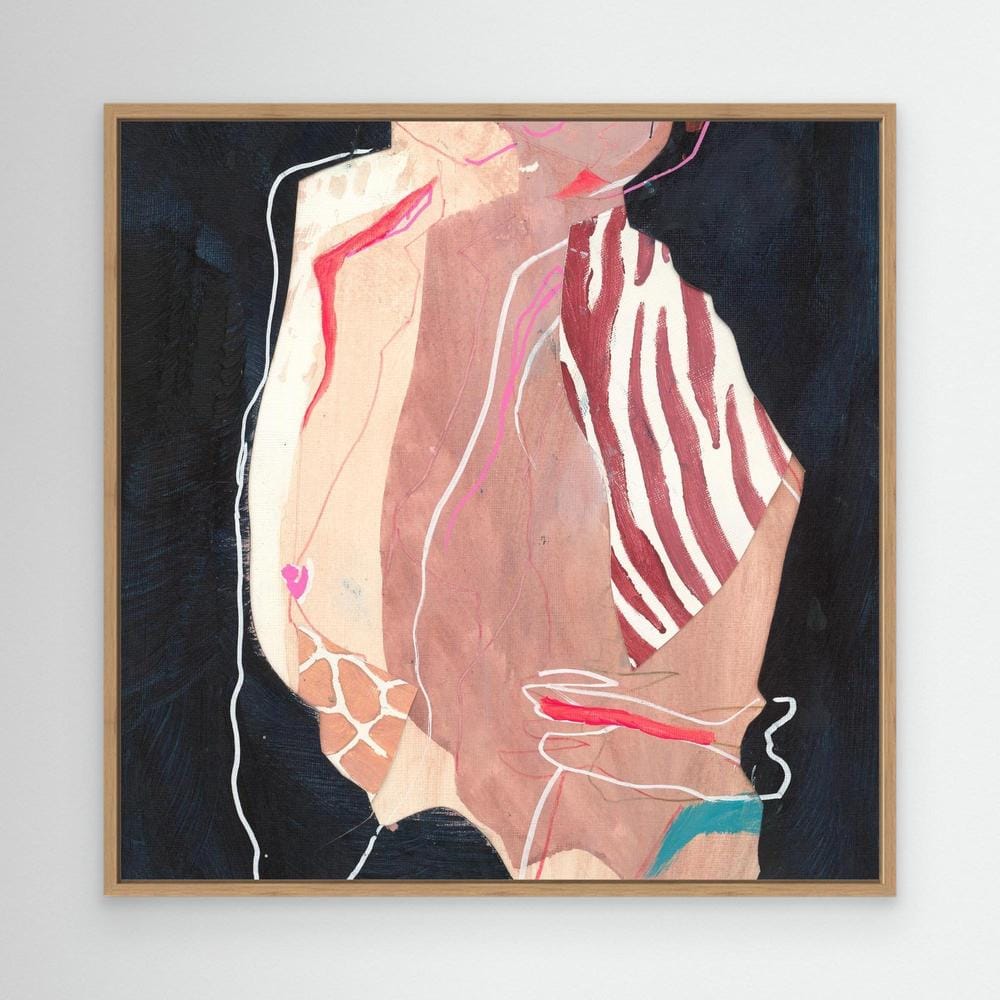 Fierce Framed Canvas Art Sample - Amanda Heath Art