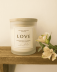 LOVE pure essential oil candle - opens the heart and promotes compassion - Amanda Heath Art