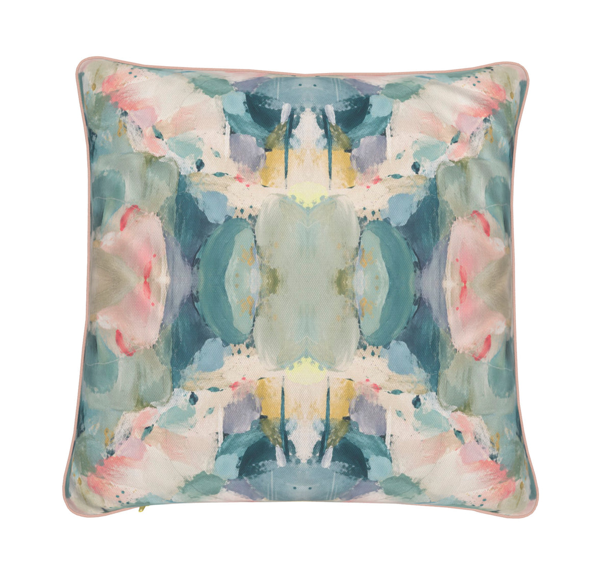 Teal and Pink Cushion Abstract