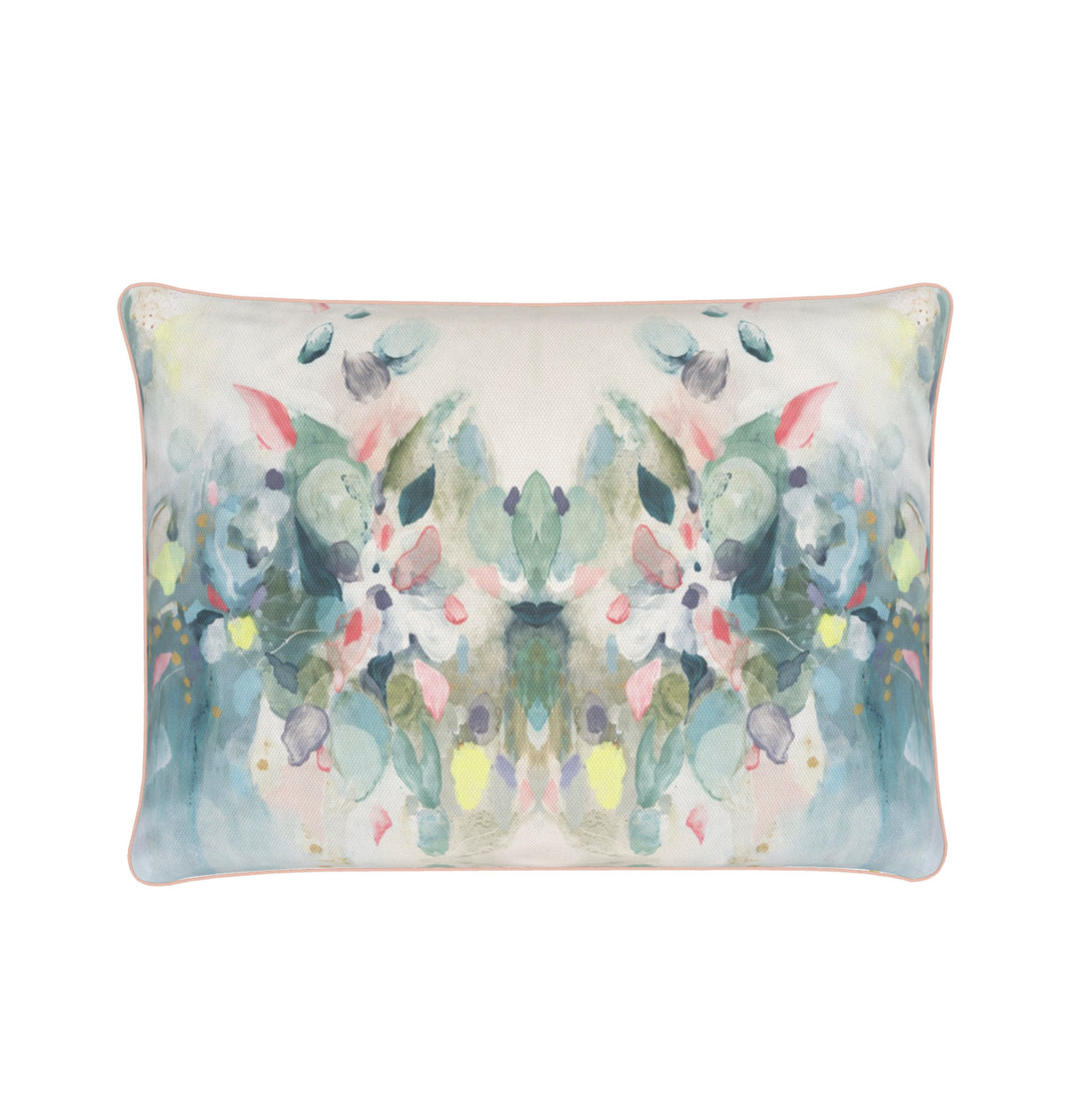 Teal and Pink Cushion - Oblong
